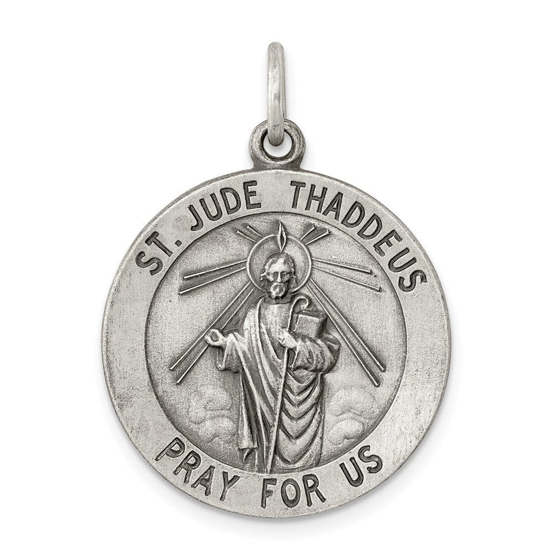 Sterlingsilber Antikisiert Saint Jude Thaddeus Medaille