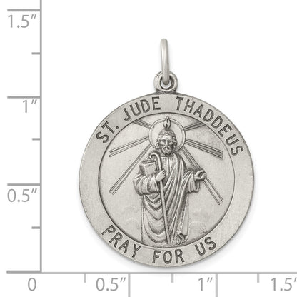Sterlingsilber Antikisiert St. Jude Thaddeus Medaille