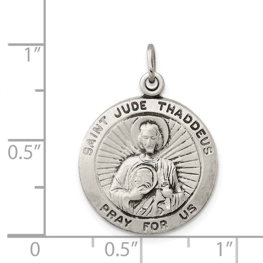 Sterlingsilber Antikisiert Saint Jude Thaddeus Medaille