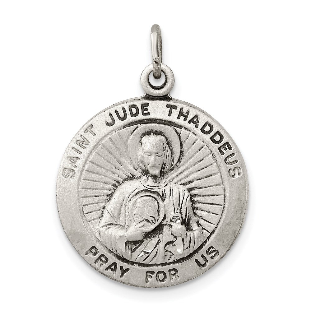 Sterlingsilber Antikisiert Saint Jude Thaddeus Medaille