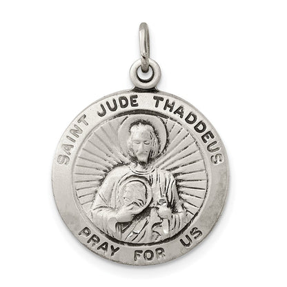 Sterlingsilber Antikisiert Saint Jude Thaddeus Medaille