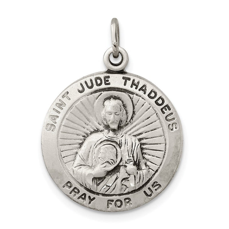 Sterlingsilber Antikisiert Saint Jude Thaddeus Medaille