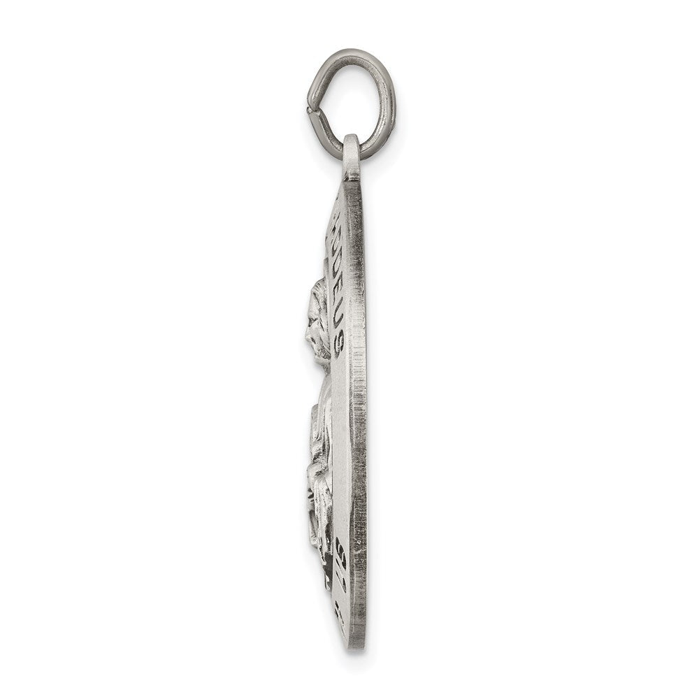 Sterlingsilber Antikisiert Saint Jude Thaddeus Medaille