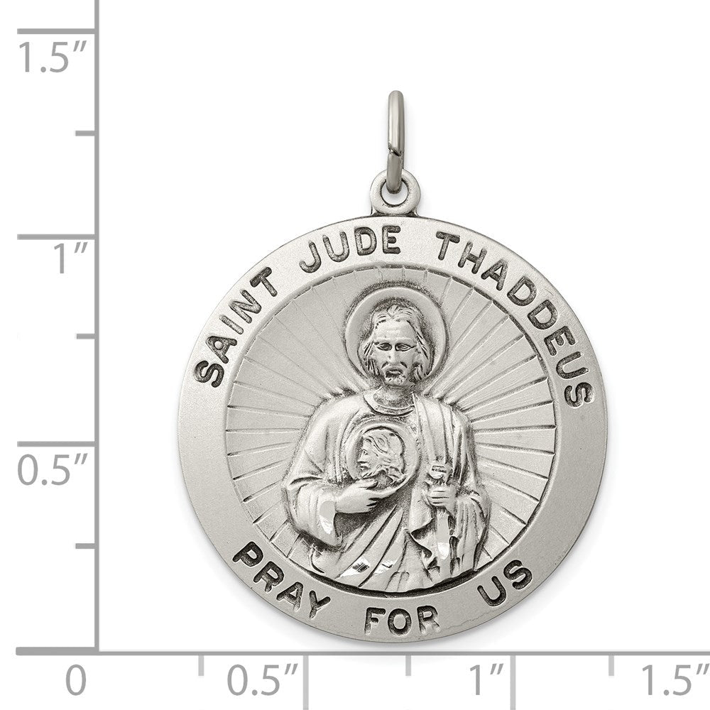 Sterlingsilber Antikisiert Saint Jude Thaddeus Medaille