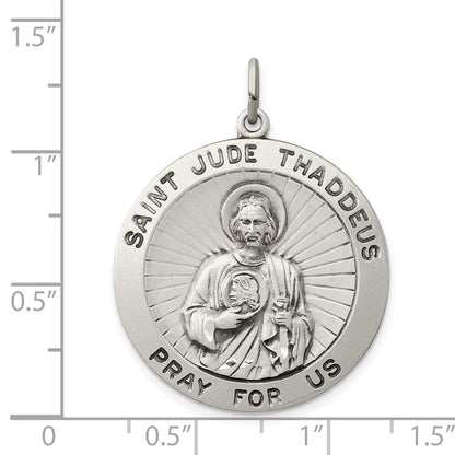 Sterlingsilber Antikisiert Saint Jude Thaddeus Medaille