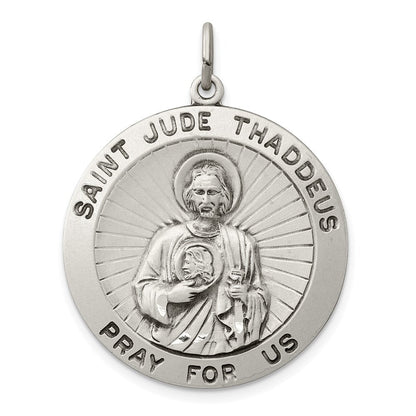 Sterlingsilber Antikisiert Saint Jude Thaddeus Medaille