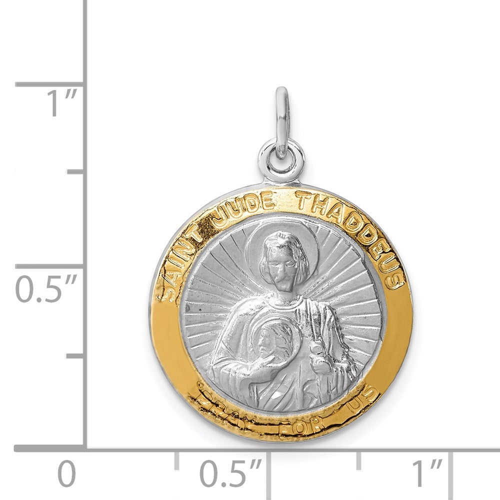 Sterlingsilber Rhodiniert Saint Jude Thaddeus Medaille