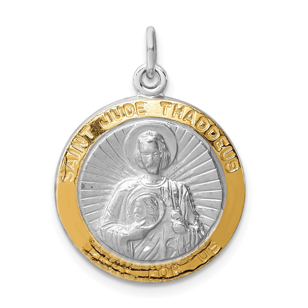 Sterlingsilber Rhodiniert Saint Jude Thaddeus Medaille