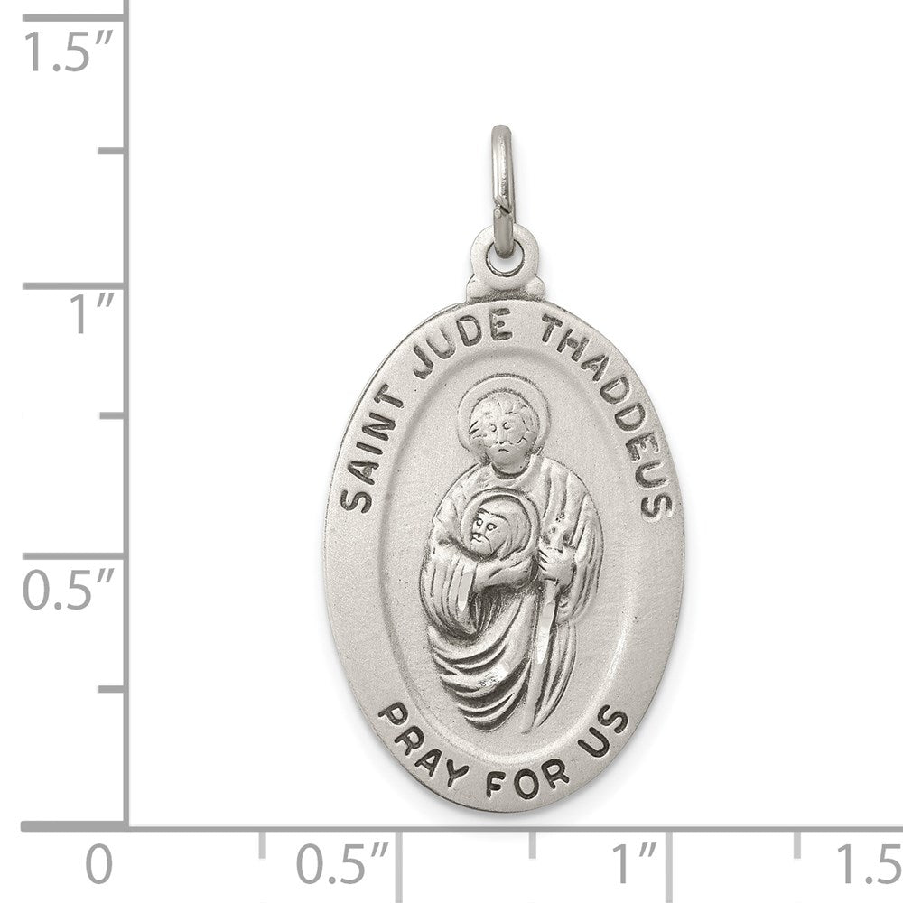 Sterlingsilber Antikisiert Saint Jude Thaddeus Medaille