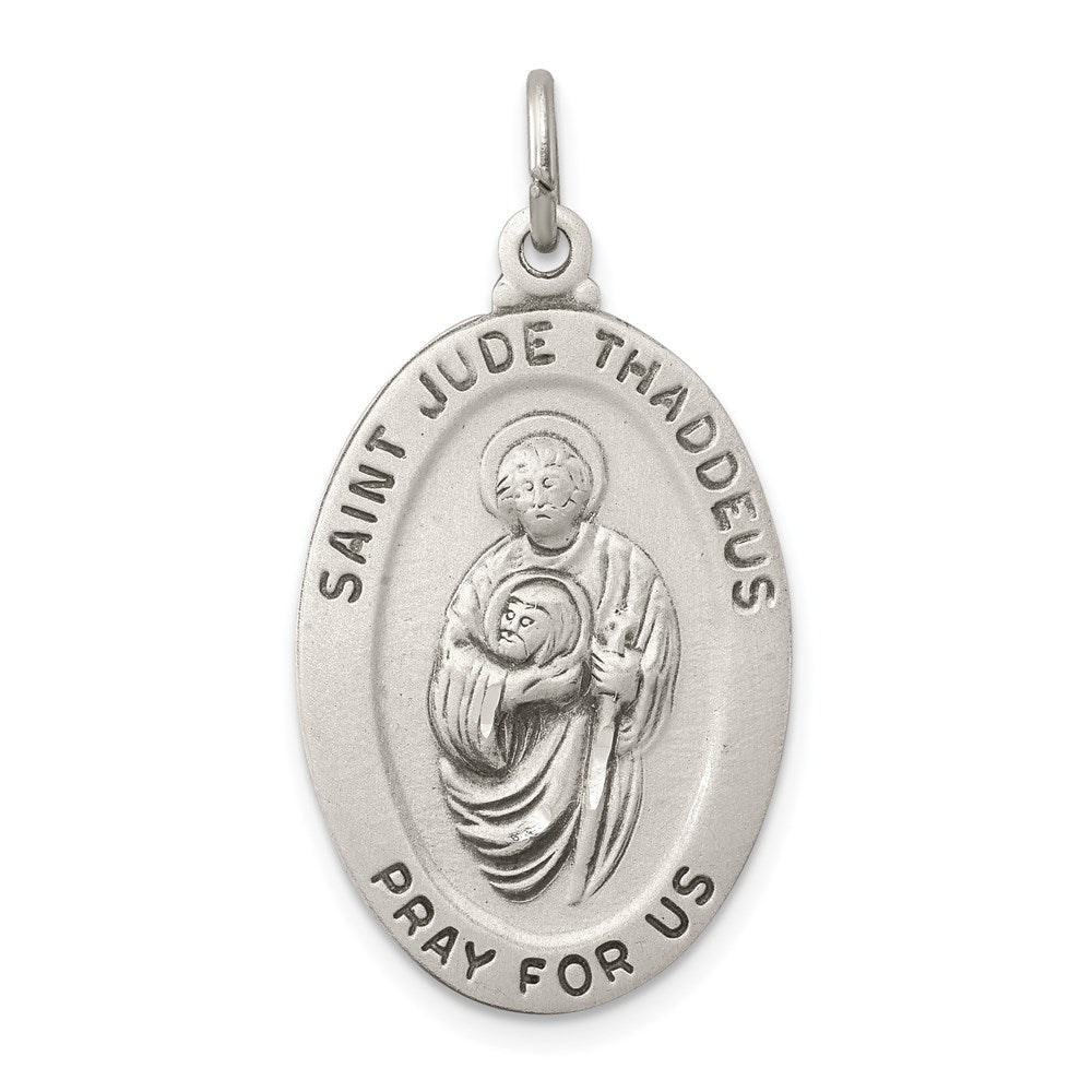 Sterlingsilber Antikisiert Saint Jude Thaddeus Medaille