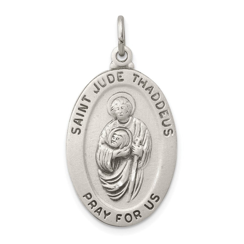Sterlingsilber Antikisiert Saint Jude Thaddeus Medaille