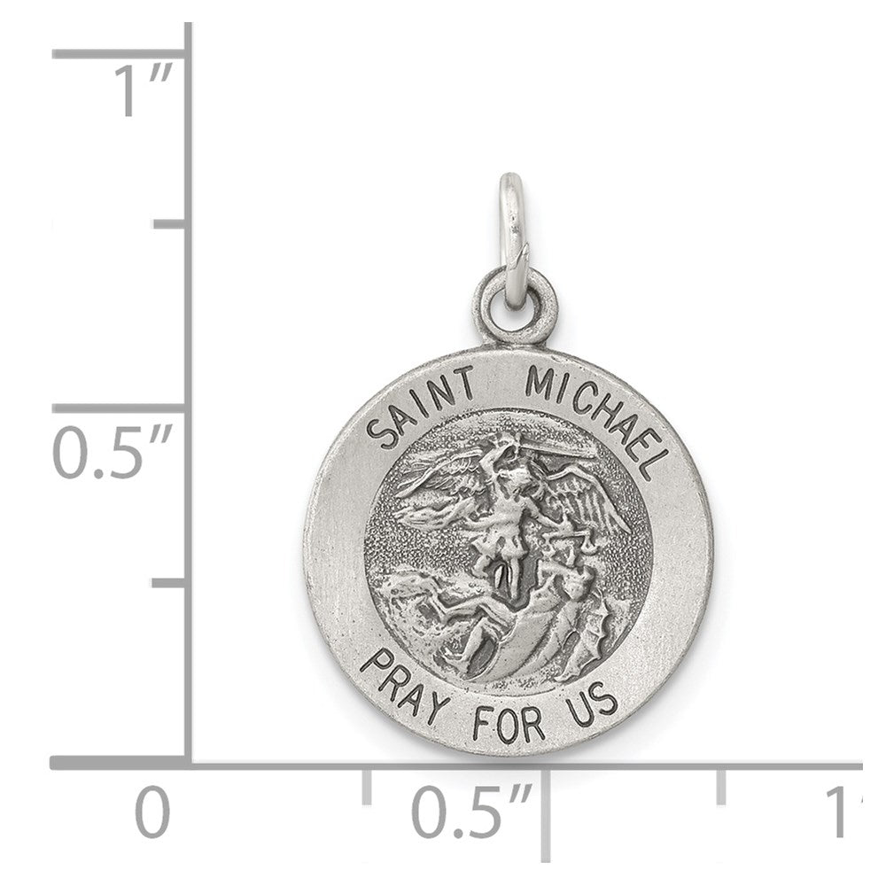 Sterlingsilber Antikisiert Saint Michael Medaille