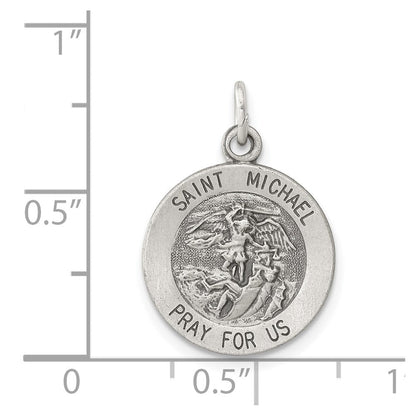 Sterlingsilber Antikisiert Saint Michael Medaille