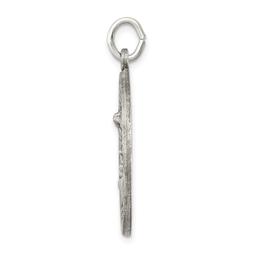 Sterlingsilber Antikisiert Saint Michael Medaille