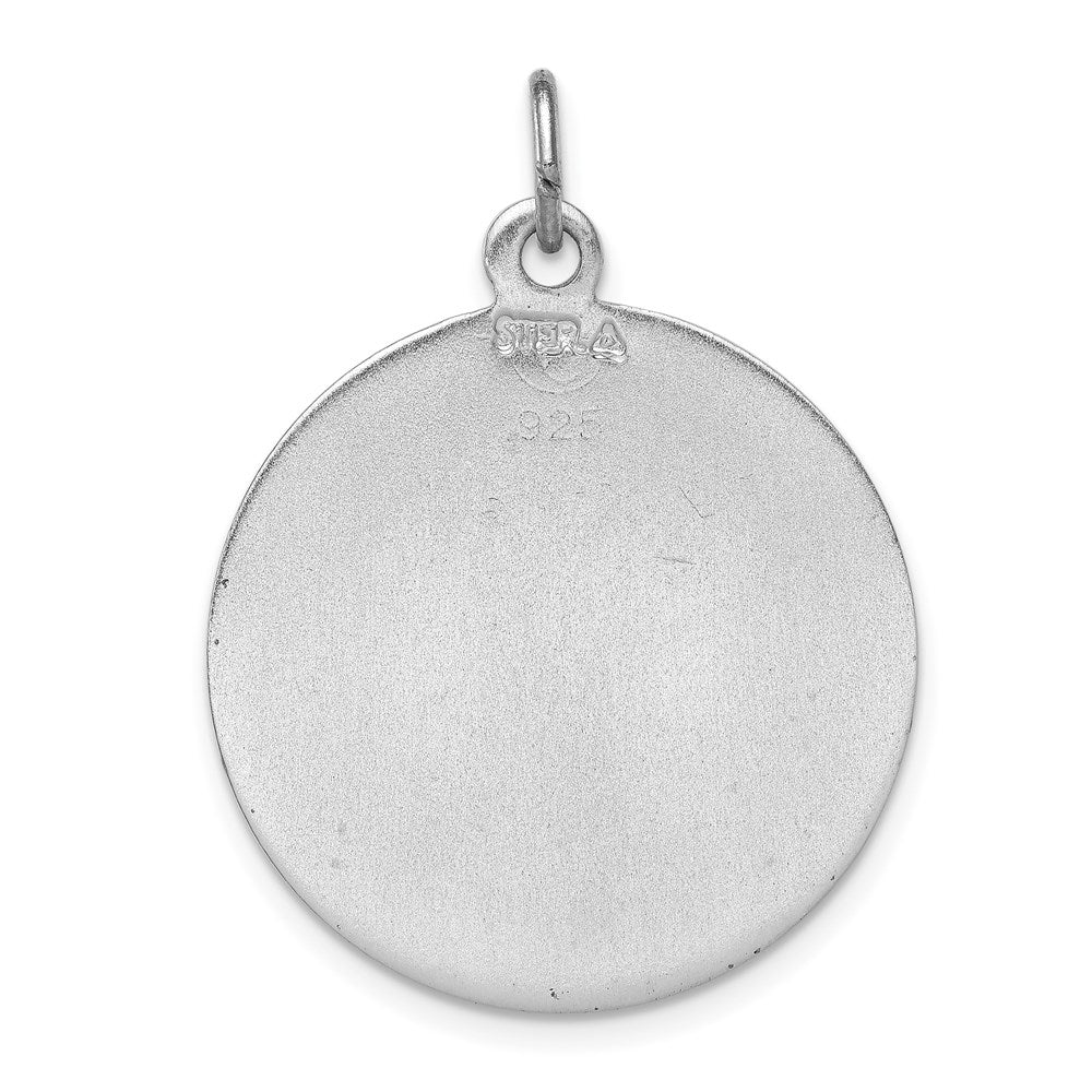 Sterlingsilber Rhodiniert Emailliert Saint Michael Medaille