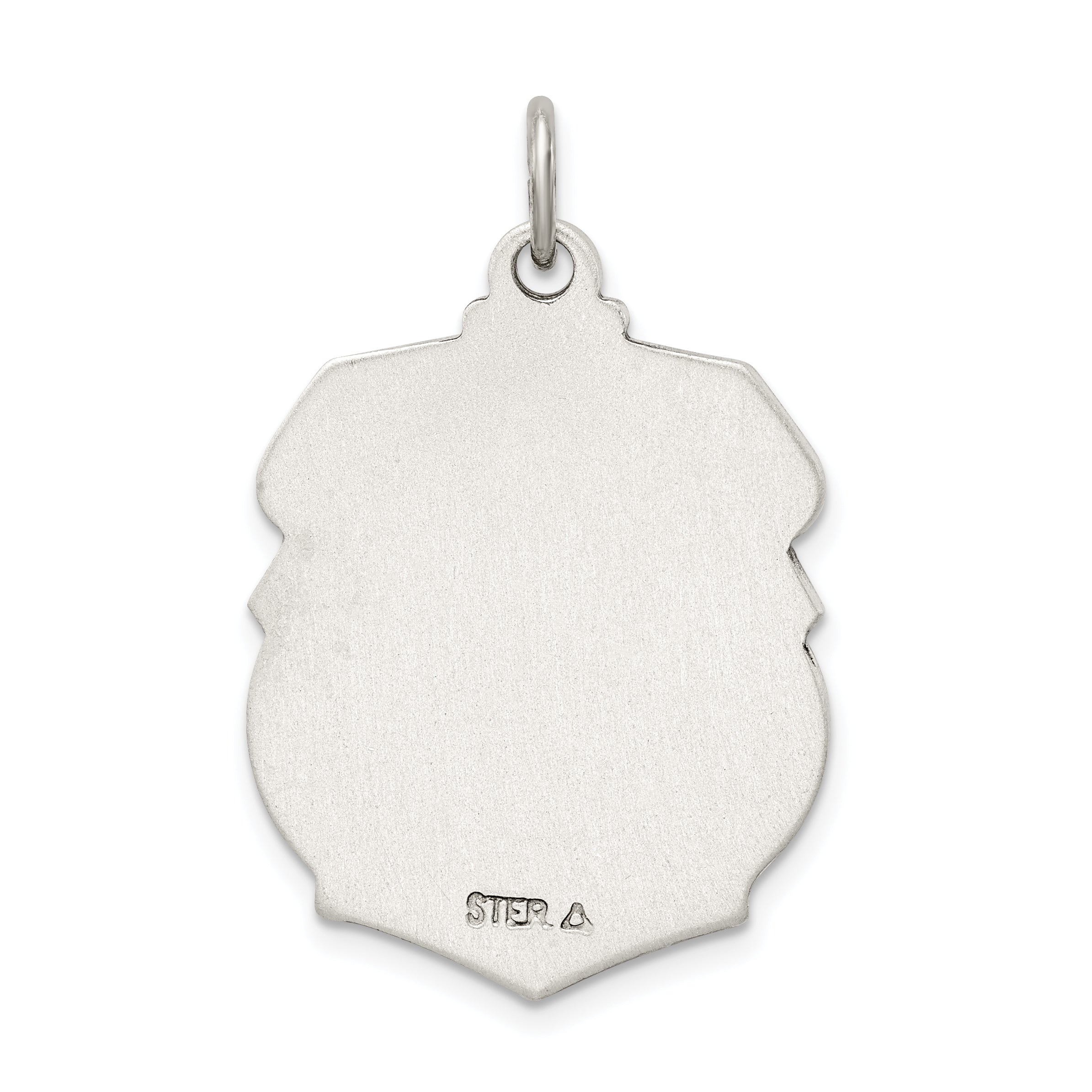 Sterlingsilber Antikisiert Diamantiert St. Michael Abzeichen Medaille