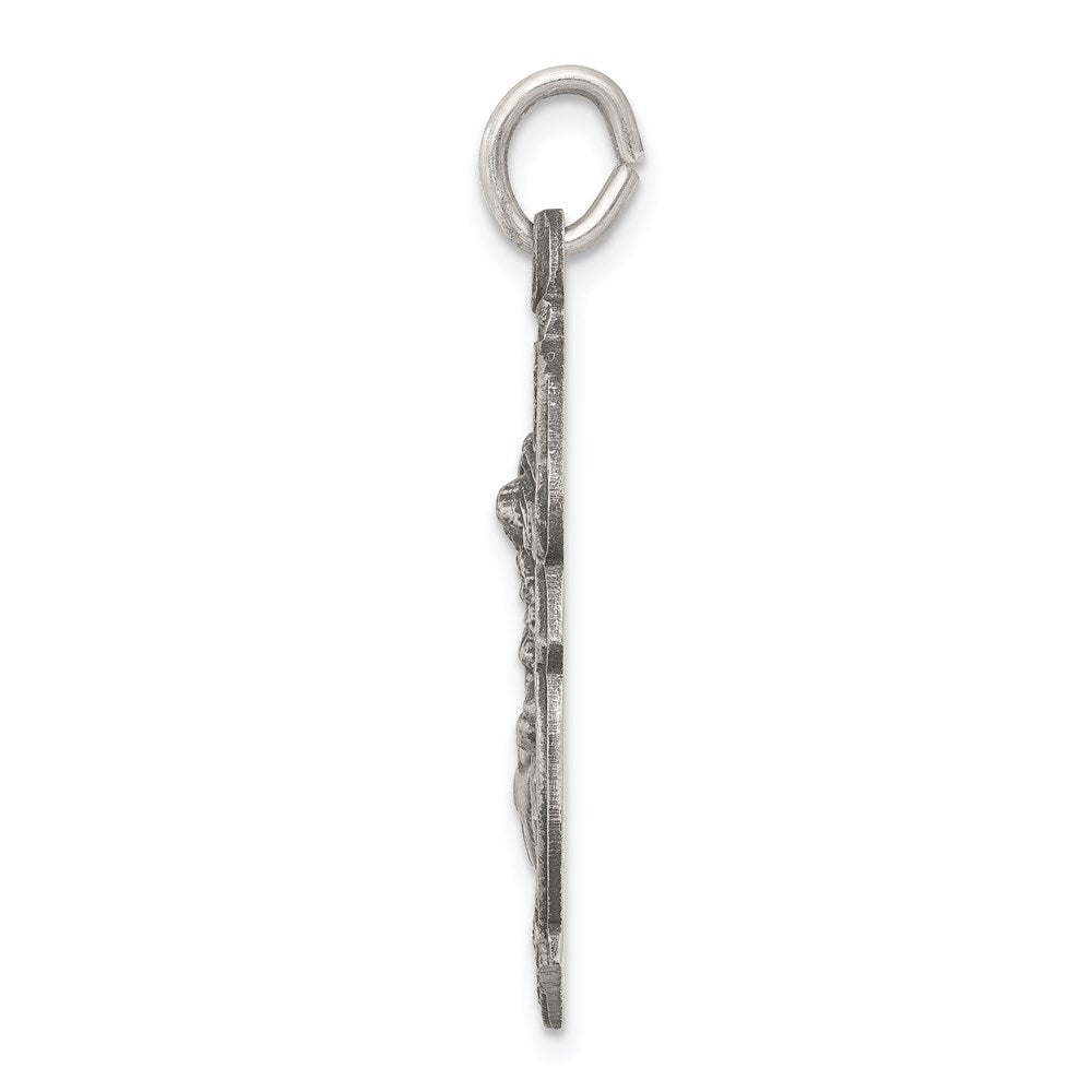 Sterlingsilber Antikisiert St. Michael Abzeichen Medaille