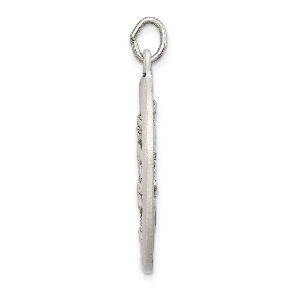 Sterlingsilber Antikisiert Wendbar St. Michael Medaille