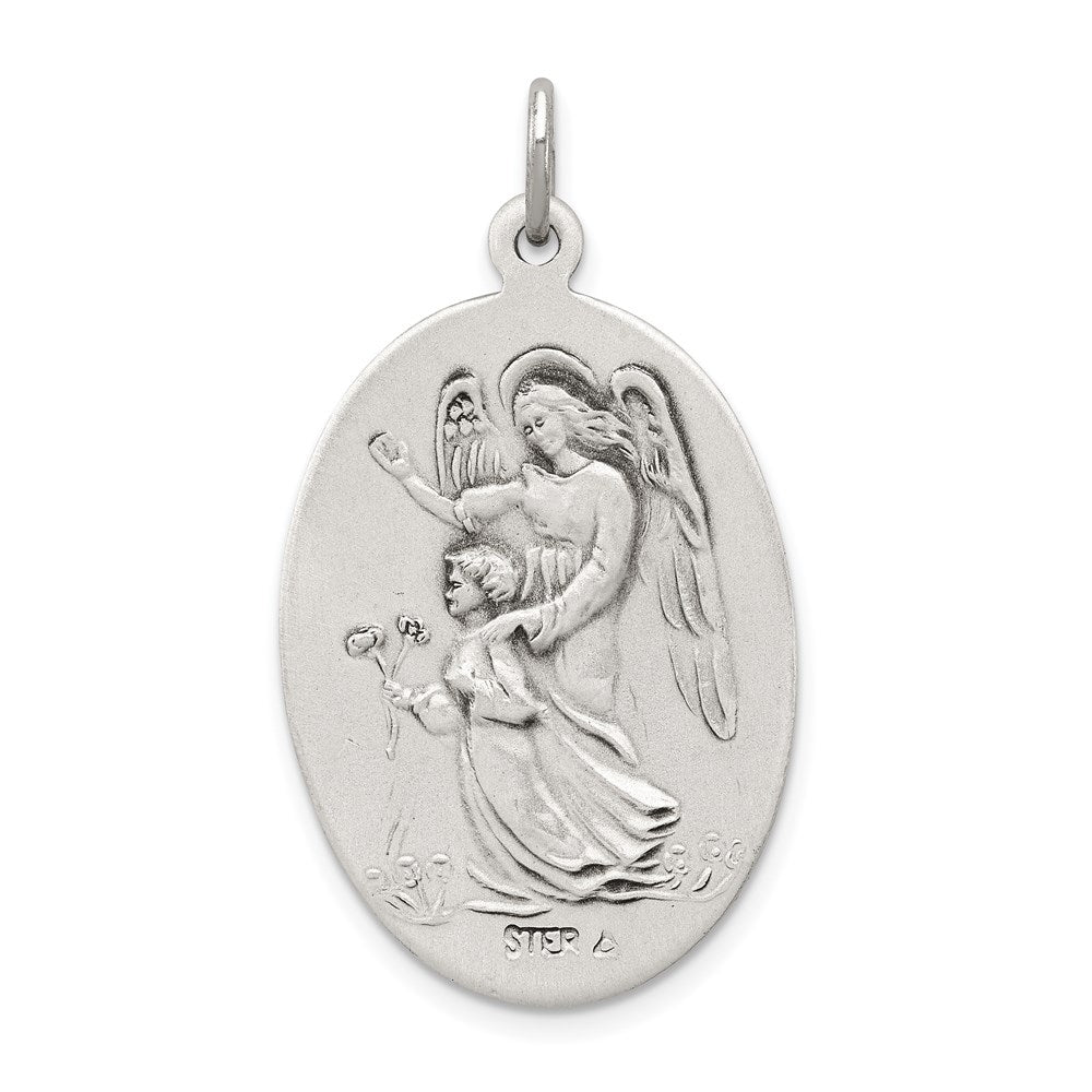 Sterlingsilber Antikisiert Wendbar St. Michael Medaille