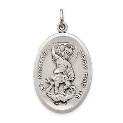 Sterlingsilber Antikisiert Wendbar St. Michael Medaille