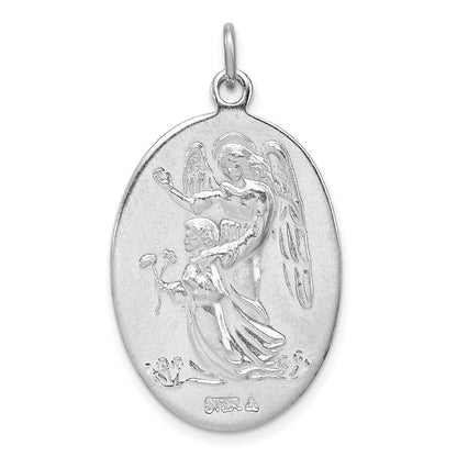 Sterlingsilber Wendbar Rhodiniert & Vermeil St. Michael Medaille