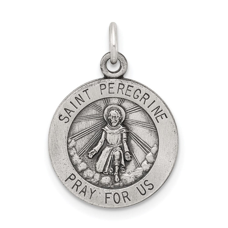 Sterlingsilber Antikisiert St. Peregrine Medaille