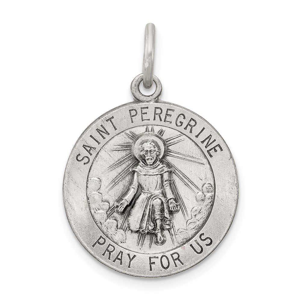 Sterlingsilber Antikisiert St. Peregrine Medaille