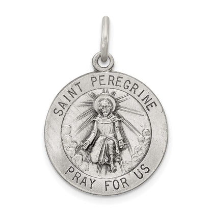 Sterlingsilber Antikisiert St. Peregrine Medaille