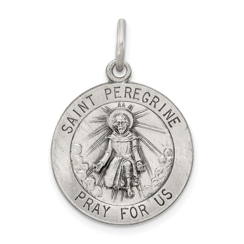 Sterlingsilber Antikisiert St. Peregrine Medaille