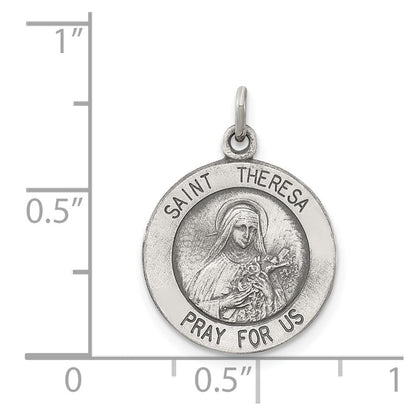 Sterlingsilber Antikisiert St. Theresa Medaille