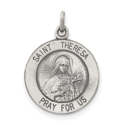 Sterlingsilber Antikisiert St. Theresa Medaille