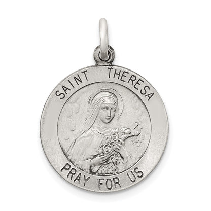 Sterlingsilber Antikisiert St. Theresa Medaille