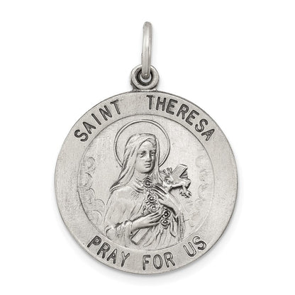 Sterlingsilber Antikisiert St. Theresa Medaille