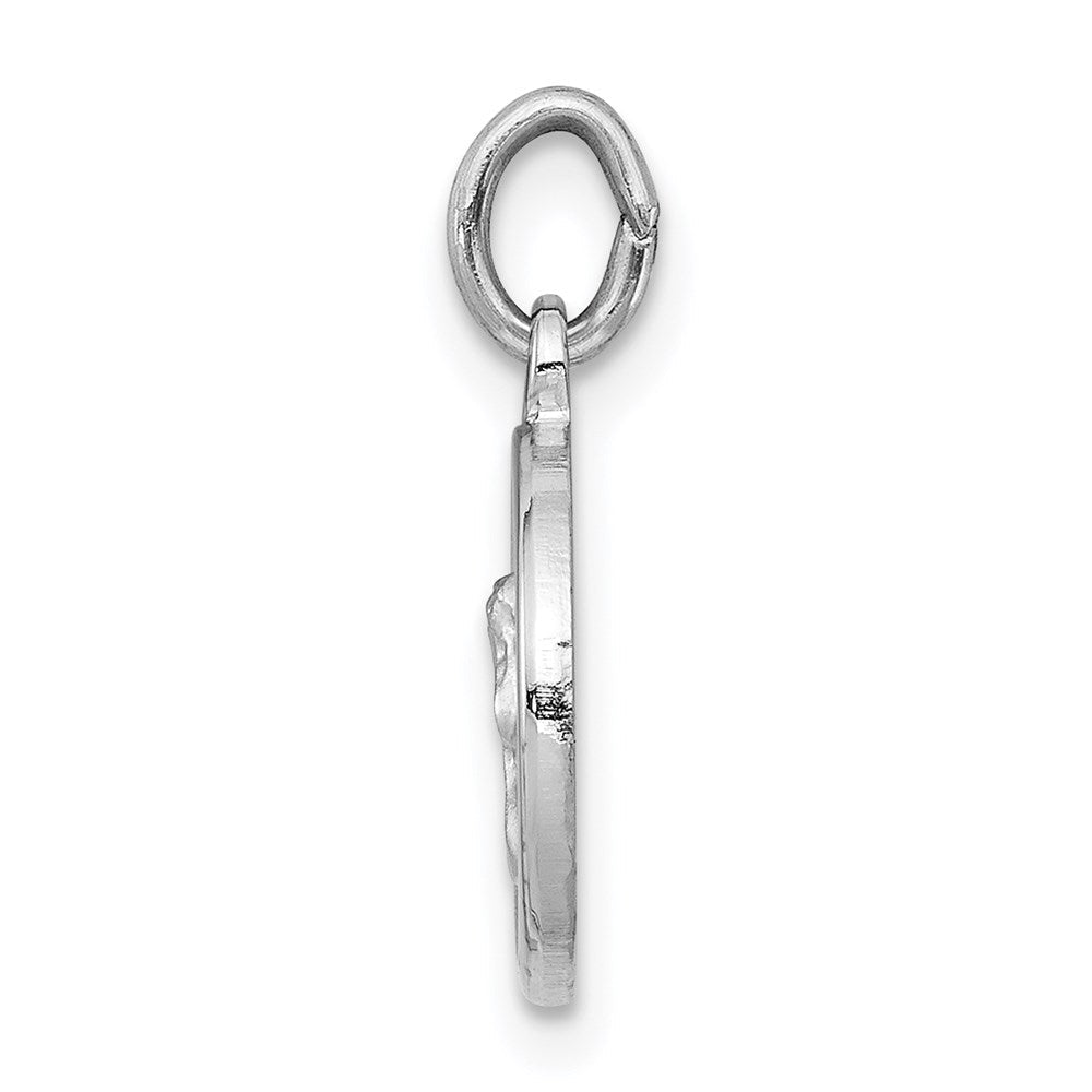 Sterlingsilber Rhodiniert Engel Medaille Charm