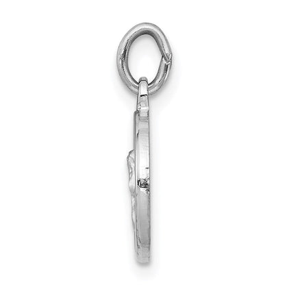 Sterlingsilber Rhodiniert Engel Medaille Charm