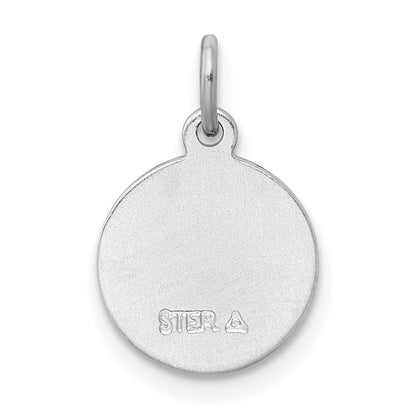Sterlingsilber Rhodiniert Engel Medaille Charm