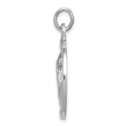 Sterlingsilber Rhodiniert Betend Hands Serenity Gebet auf Rückseite Medaille