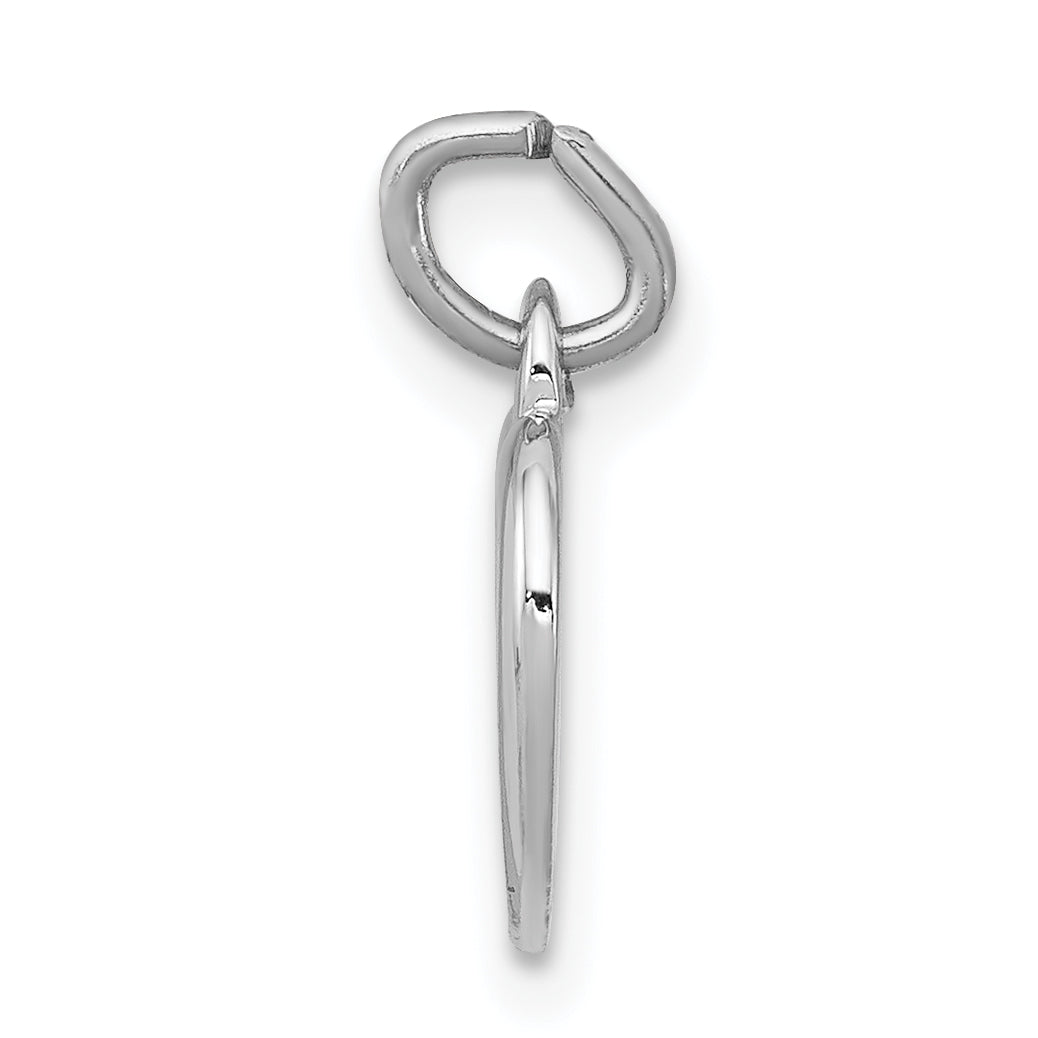 Sterlingsilber Rhodiniert & Vermeil Kreuz in Herz Charm