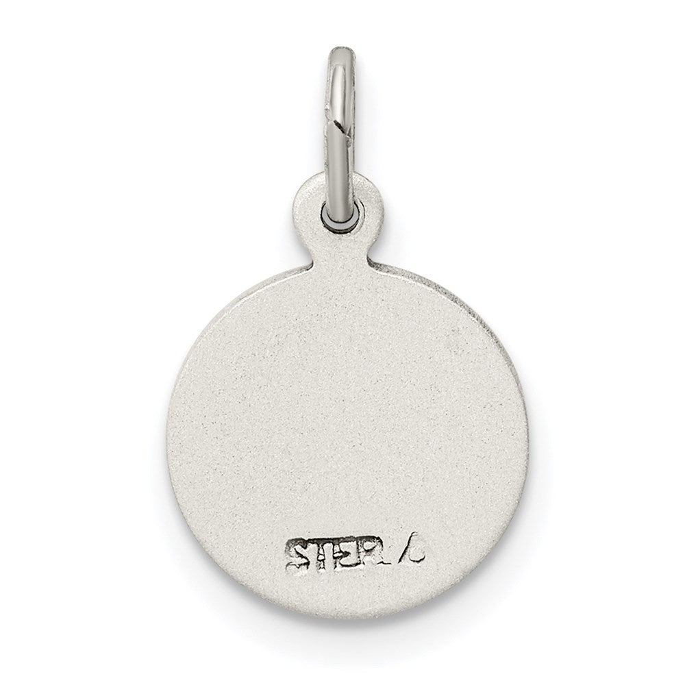 Sterlingsilber Antikisiert Taufe Medaille