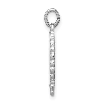 Sterlingsilber Rhodiniert Ichthus Fisch Charm