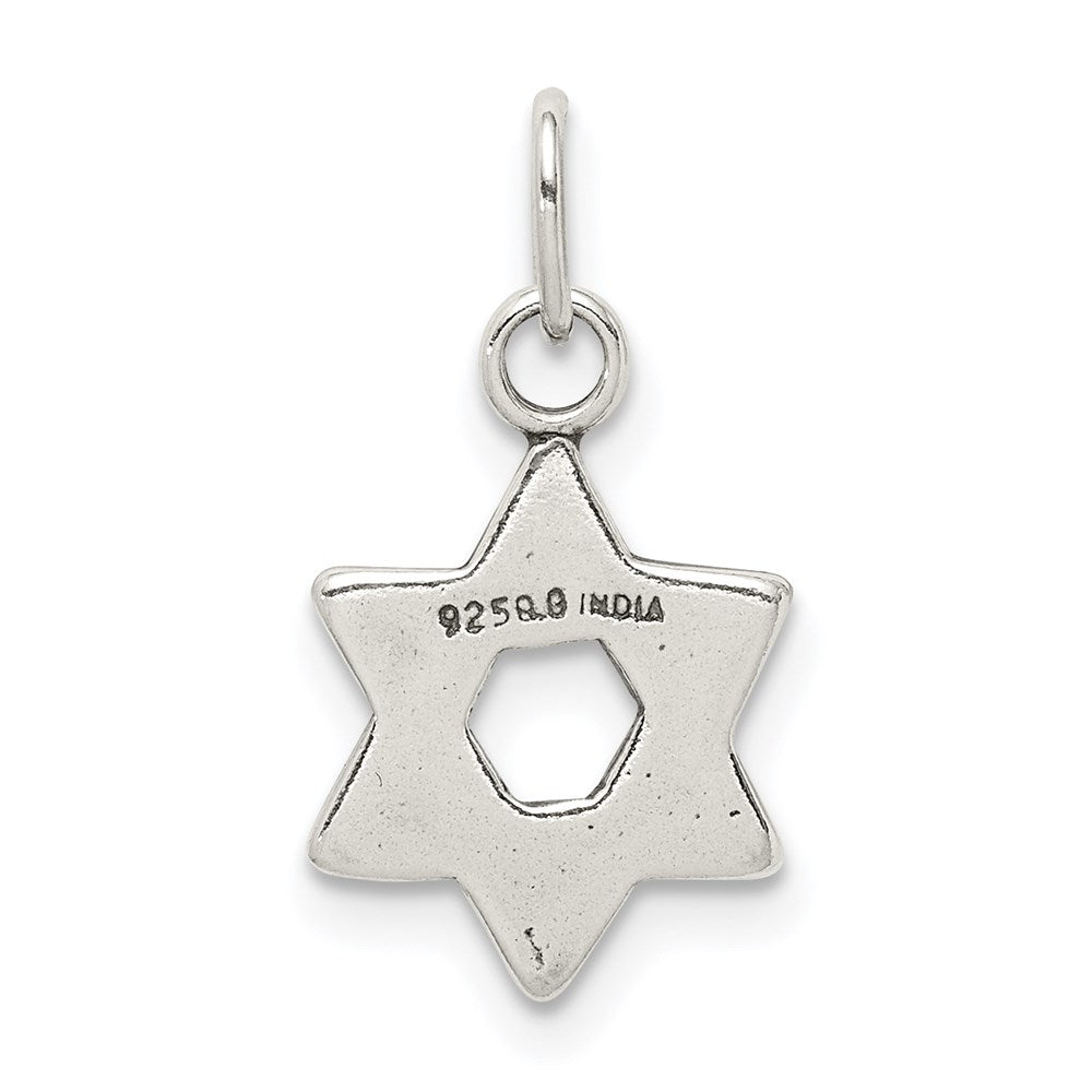 Sterlingsilber Antikisiert Stern Of David Charm
