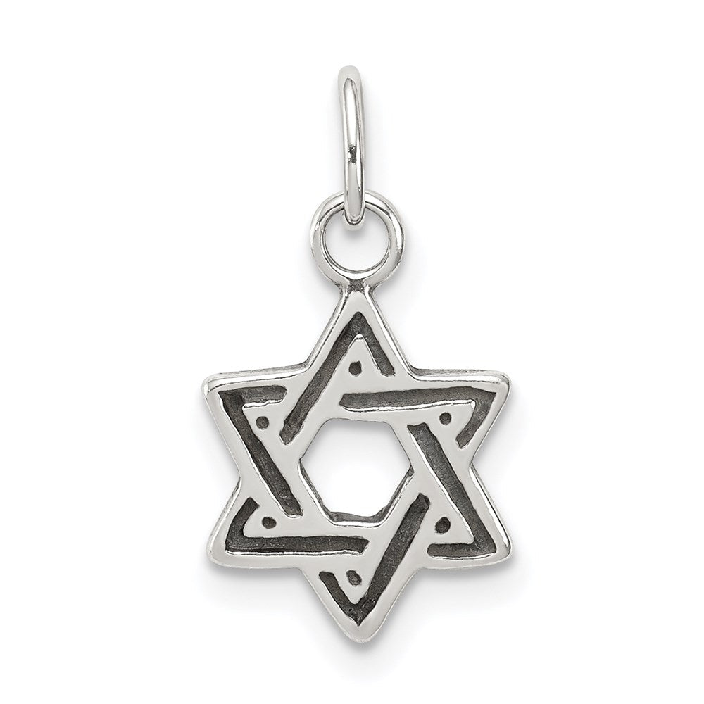 Sterlingsilber Antikisiert Stern Of David Charm