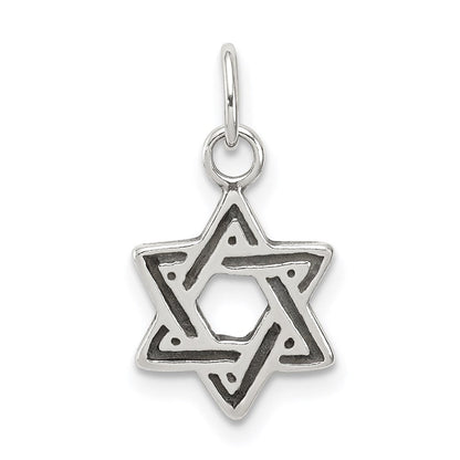 Sterlingsilber Antikisiert Stern Of David Charm