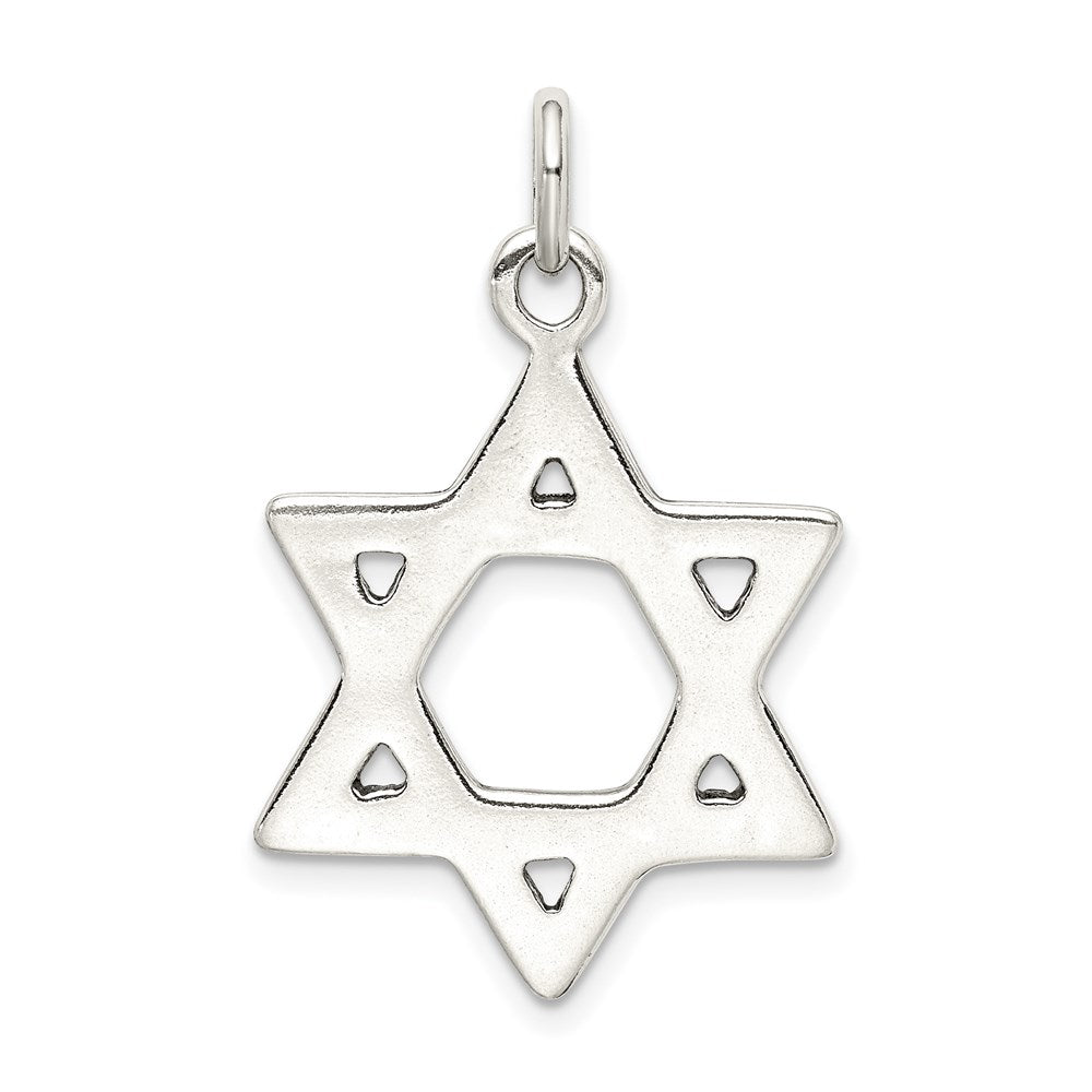 Sterlingsilber Antikisiert Stern Of David Charm