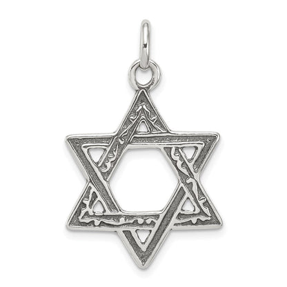 Sterlingsilber Antikisiert Stern Of David Charm