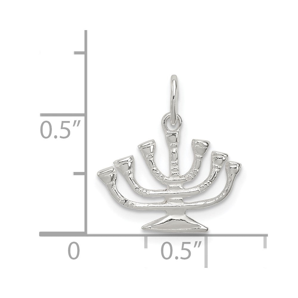 Sterlingsilber Menorah Charm