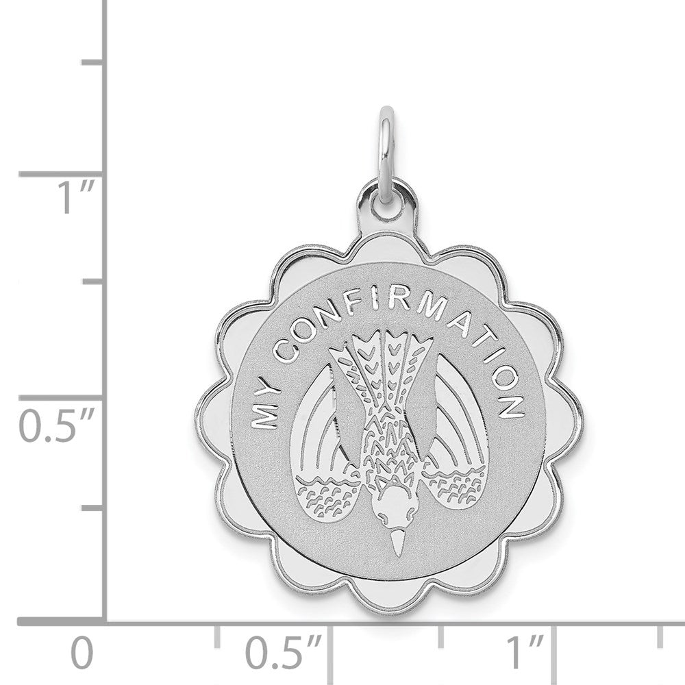 Sterlingsilber Rhodiniert My Firmung Plättchen Charm