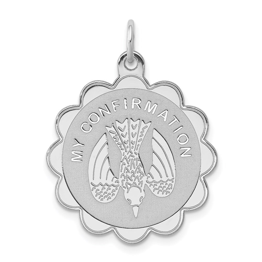 Sterlingsilber Rhodiniert My Firmung Plättchen Charm