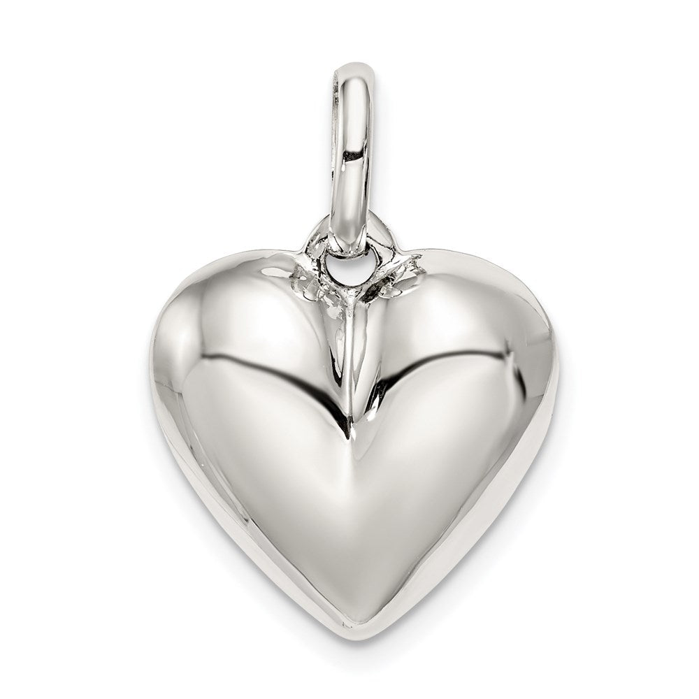 Sterlingsilber Gewölbt Herz Charm