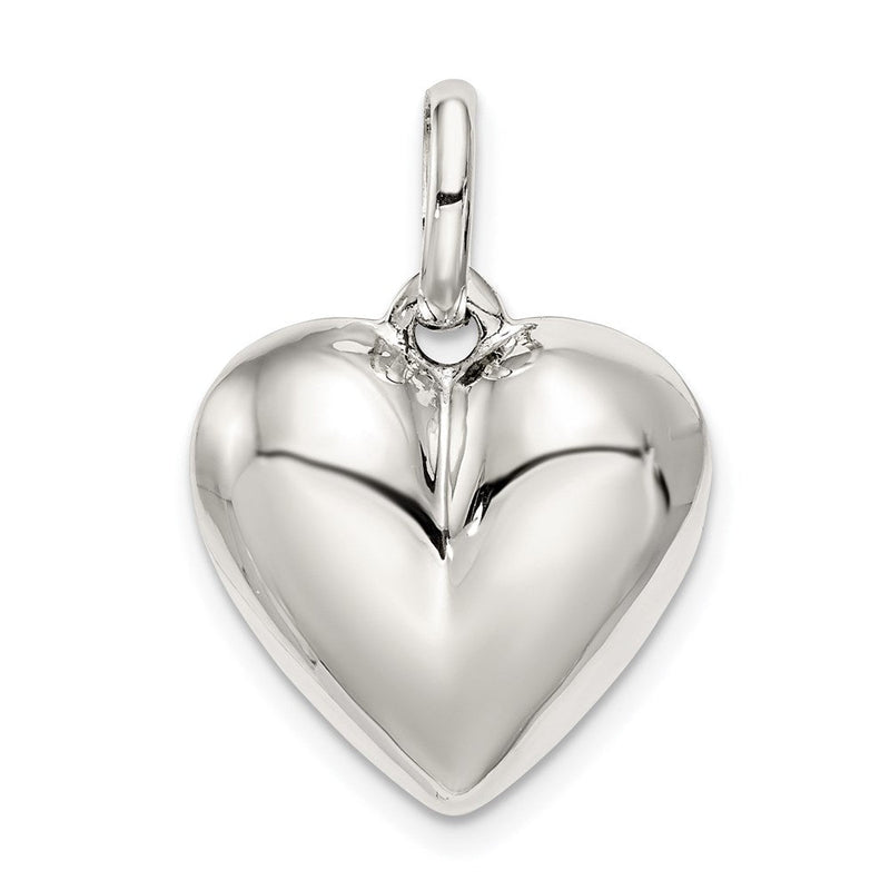 Sterlingsilber Gewölbt Herz Charm